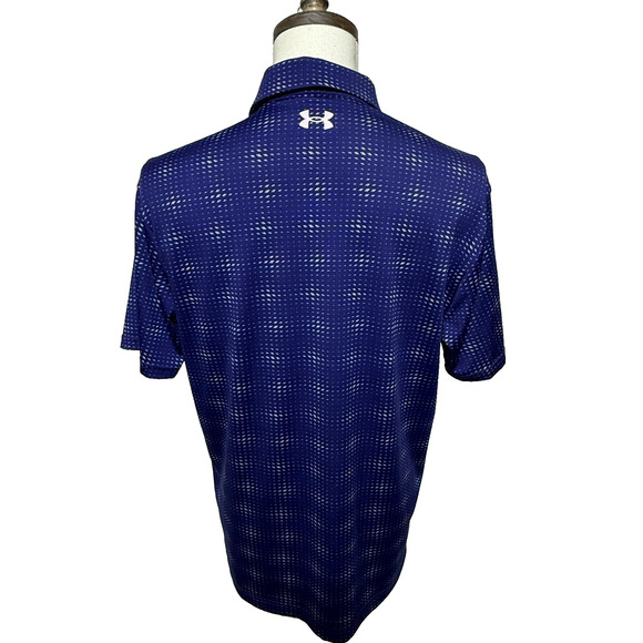 Under Armour Shirt Mens Medium Blue Playoff Polo 2.0 Short Sleeve Stretch Golf - Picture 3 of 9